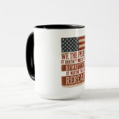 We the People Reread Flag Quote マグカップ (正面左)