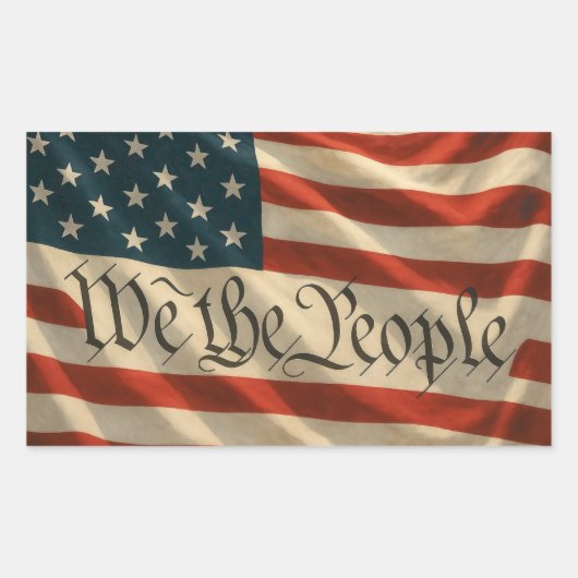 We the People Sticker 長方形シール (正面)
