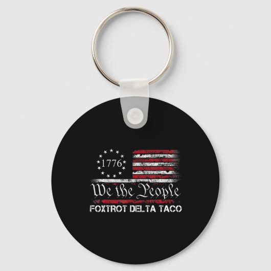 We The People Taco Foxtrot Delta Taco 1 キーホルダー (正面)