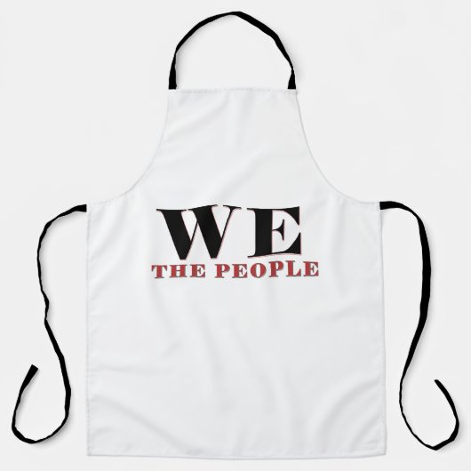We The People Typography Apron | Patriotic エプロン (正面)