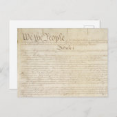 We the People USA Constitution Article 1 ポストカード (正面/裏面)