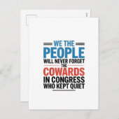 We the People Will Never Forget the Cowards  シーズンポストカード (正面/裏面)