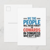 We the People Will Never Forget the Cowards  案内ポストカード (正面/裏面)