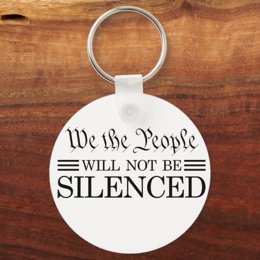 We The People Will Not Be Silenced キーホルダー (裏面)