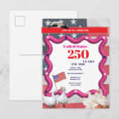 We The Silly Geese 250th Funny Celebration インビテーションポストカード (正面/裏面)