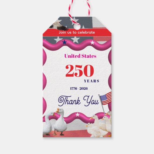 We The Silly Geese 250th Funny Celebration ギフトタグ (正面)