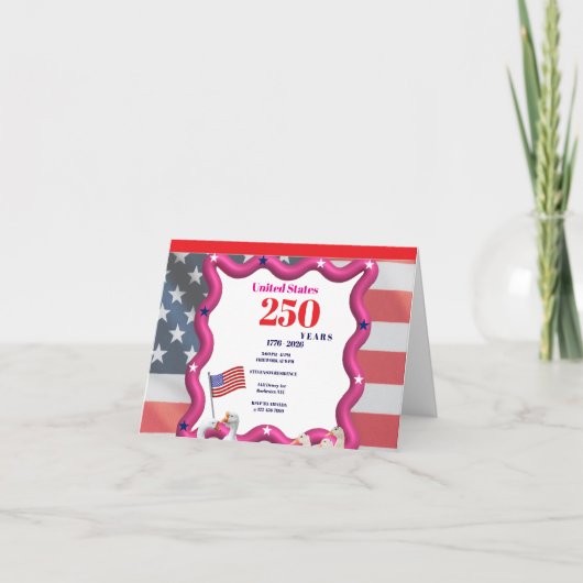 We The Silly Geese 250th Funny Celebration サンキューカード (正面)