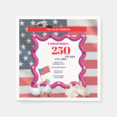 We The Silly Geese 250th Funny Celebration スタンダードカクテルナプキン (正面)