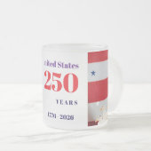 We The Silly Geese 250th Funny Celebration フロストグラスマグカップ (正面右)