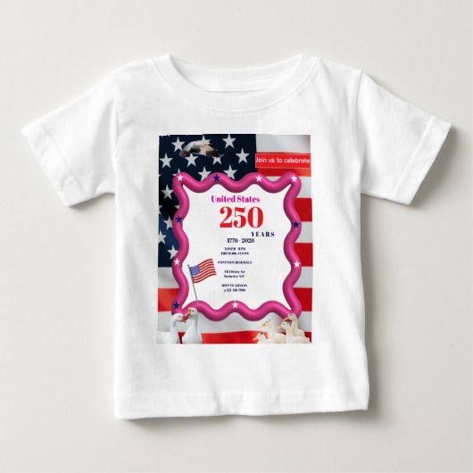 We The Silly Geese 250th Funny Celebration ベビーTシャツ (正面)