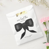 We Tied The Knot Black Bow Wedding フェイバーバッグ (封をした状態)