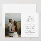 We Tied the Knot Elopement Wedding Reception 招待状 (正面/裏面)