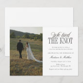 We Tied the Knot Elopement Wedding Reception 招待状 (正面/裏面)