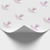 We tied the knot pink heart knots name date romant ラッピングペーパー (角)