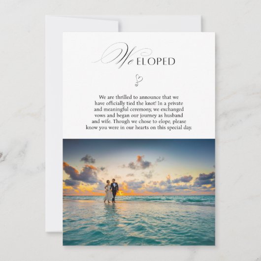 We Tied The Knot Summer Wedding 2 Photos 案内状 (裏面)