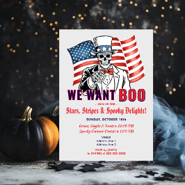 We Want Boo Patriotic Halloween Costume Party 招待状