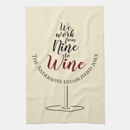 We We We We Work （9からWiNeまで）バー、または キッチンタオル (縦)