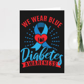 We Wear Blue For Diabetes Awareness  カード (正面)