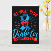 We Wear Blue For Diabetes Awareness  カード (黄色い花)