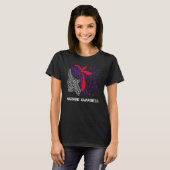 We Wear Purple & Red For Migraine Awareness Tシャツ (正面フル)
