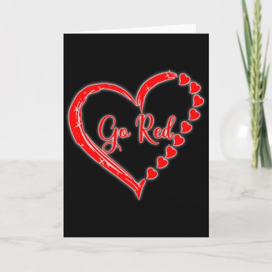 We Wear Red At February Go Red Heart Disease Aware カード (正面)