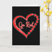 We Wear Red At February Go Red Heart Disease Aware カード (黄色い花)