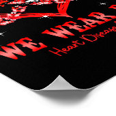 We Wear Red Butterfly Heart Heart Disease Awarenes ポスター (角)