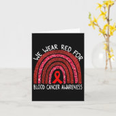 We Wear Red For Blood Cancer Awareness Rainbow Gif カード (黄色い花)