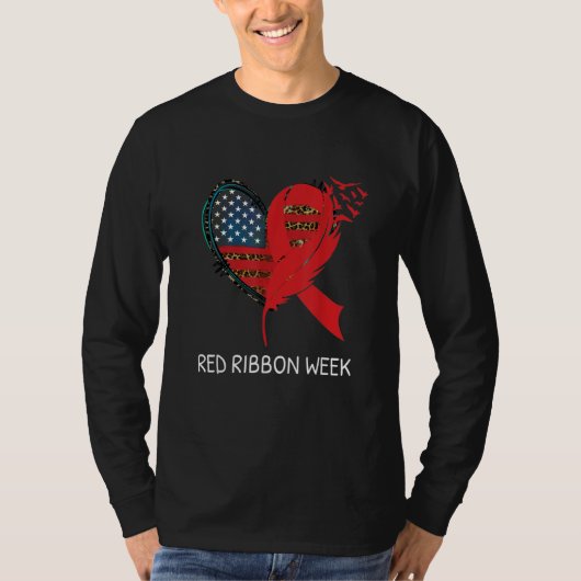 We Wear Red For Red Ribbon Week Awareness American Tシャツ (正面)