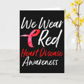 We Wear Red Heart Disease Awareness Gifts  カード (黄色い花)