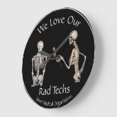 We Web Lave Whe Skeletons Keychain Mag ラージ壁時計 (傾斜)