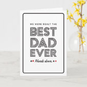 We Were Dealt the Best Dad Ever Greeting Card カード (黄色い花)