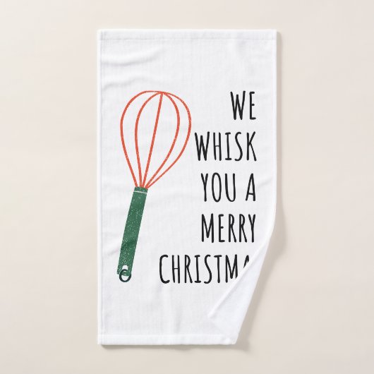 We Whisk You a Merry Christmas – Baking Gifts ハンドタオル (ハンドタオル)