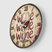 We Wine ラージ壁時計 (傾斜)