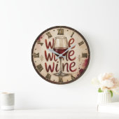 We Wine ラージ壁時計 (ホーム)