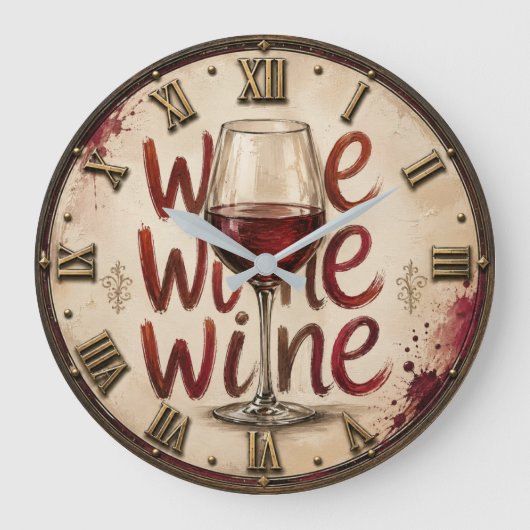 We Wine ラージ壁時計 (正面)