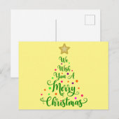 we wish you a merry Christmas インビテーションポストカード (正面/裏面)