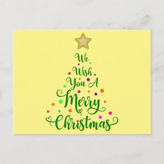 we wish you a merry Christmas インビテーションポストカード (正面)