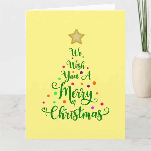 We wish you a merry Christmas カード (正面)