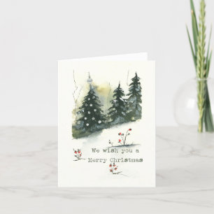 We Wish you a Merry Christmas - Snow Forest シーズンカード