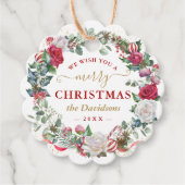 We Wish You A Merry Christmas Wreath Monogram フェイバータグ (正面)