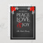 We wish you peace love & joy シーズンポストカード (正面/裏面)