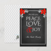 We wish you peace love & joy 招待状 (正面/裏面)