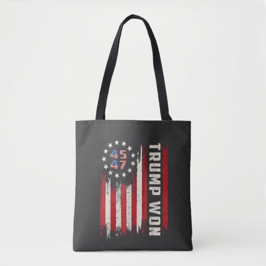 We Won TRUMP INAUGURATION American Flag トートバッグ (正面)