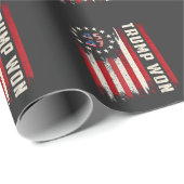 We Won TRUMP INAUGURATION American Flag  ラッピングペーパー (ロールコーナー)