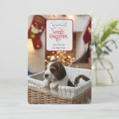We "Woof" You Holiday Photo Card シーズンカード (スタンド正面)