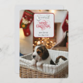 We "Woof" You Holiday Photo Card シーズンカード (正面/裏面)