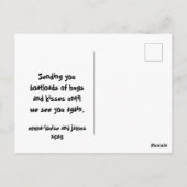 We You 恋しく思 Rainbow Sloth祖父母はがき ポストカード (裏面)