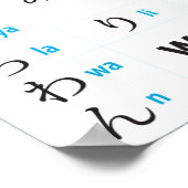 WeAidJapanひらがなグラフひらがな表 ポスター (角)