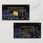 Wealth Advisor、金ゴールド・ネームプレート、Yachting Marina 名刺 (正面/裏面)